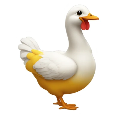 Pato y gallo sticker