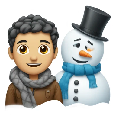 snow, snowman, winter sticker