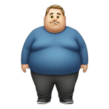 obese man sticker