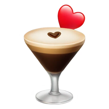 Espresso martini with heart garnish  sticker
