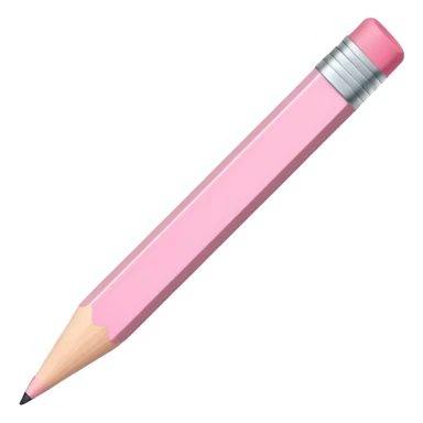 pastel pink pencil with eraser sticker