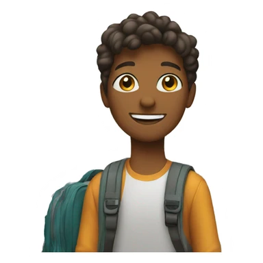 young tourist in a big city sticker