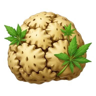 white truffle with weed sticker