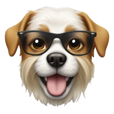 Dog with cool glasses sticker