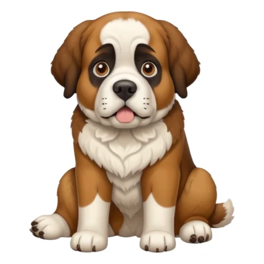 old St. Bernard dog, full body sticker