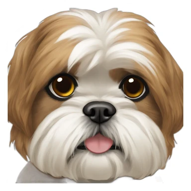 perro shih tzu; riendose, a carcajadas sticker