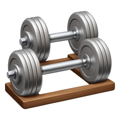 Dumbbell pressure level on a bebch sticker