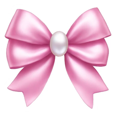 coquette pink pearl bow sticker