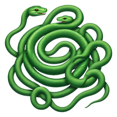 circle of snakes, multiple snakes arranged in a circular pattern sticker