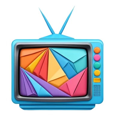 Origami télévision sticker