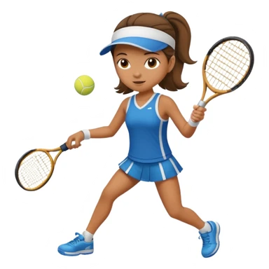 young girl playing tennis sticker