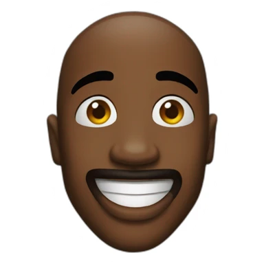 2pac smiling with peace sign sticker