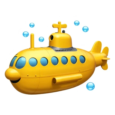 yellow submarine with bubbles sticker