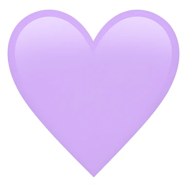 a lighter purple heart in emoji style sticker