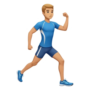 male runner stretching quadriceps sticker