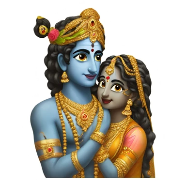 Lord Krishna with radha sticker