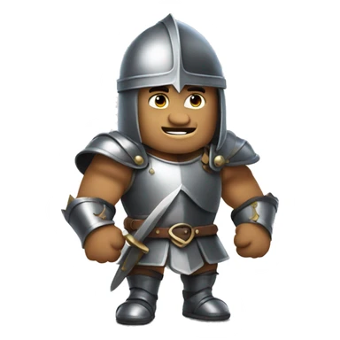 knight with huge muscles sticker