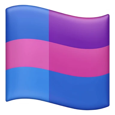 A bisexual flag with three color 🩷💜💙 like the same exact color and three colon like this 🇦🇲 but with the color of the heart sticker