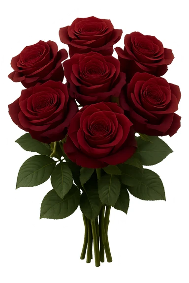 bouquet of burgundy roses , remove background sticker