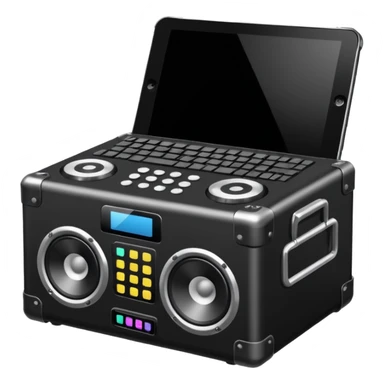 DJ sound box stage 2d angle  sticker