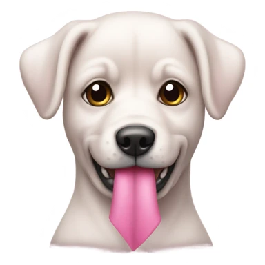 Perro tshitzu con moño rosa sticker