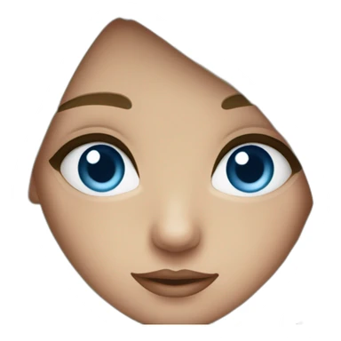 blue-eyed girl with flowing, short hair and three moles under her eye sticker