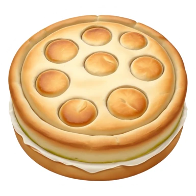 round focaccia classic white sticker