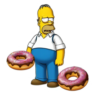 Homer Simpson avec un donut sticker