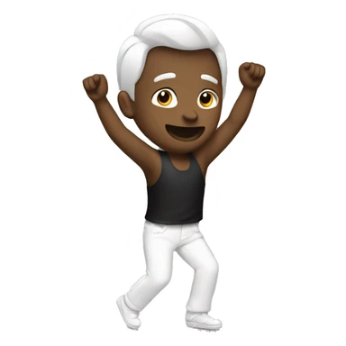 Dancing gay man white  sticker