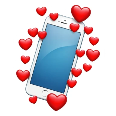 Iphone whit hearts sticker