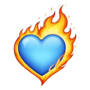 Blue heart burn  sticker
