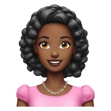 pretty black barbie  sticker