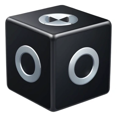 black colour infinity cube sticker