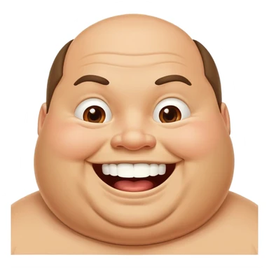 Fat guy really hungry and salivating sticker