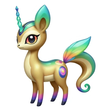 Colorful Exotic Meloetta-Vibrava-Amaura-Vernid-Trico-Kirby-Fakémon-creature-hybrid sticker