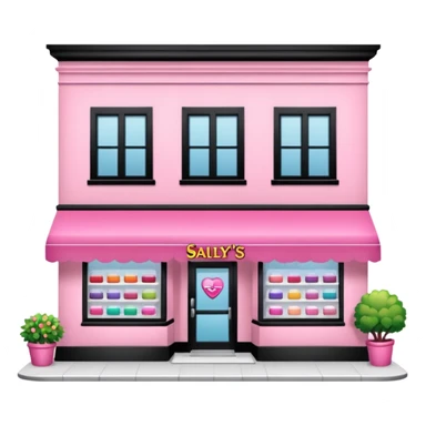 pink sallys beauty store sticker
