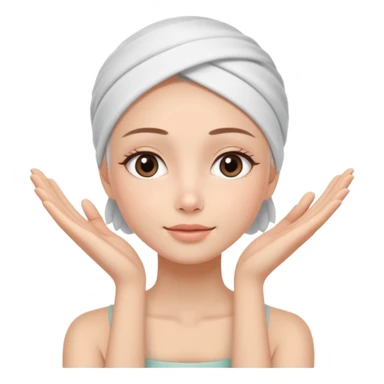 Minimal wellness-style emoji showing skin tightening,
a hand gently lifting and supporting facial skin upward,
subtle lifting gesture, smooth contours,
natural and calm look, non-medical, non-cosmetic,
no makeup, no injections, no surgery,
clean, modern, trustworthy wellness aesthetic sticker