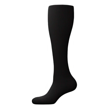  Plain Black  very long socks sticker