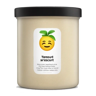 body scrub pot with label sticker