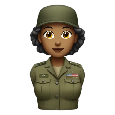 Military girl sticker