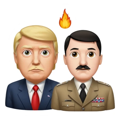 Trump and hitler sticker