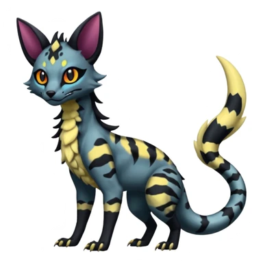 Gothic edgy dark Salandit-Umbreon-Genet-Noivern-Noibat-Serval-Hybrid (Full body) sticker