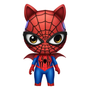 Hello kitty dressed up as spider man sticker