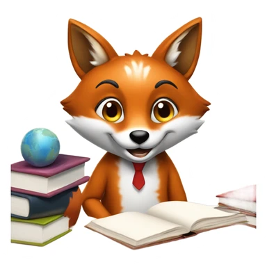 Smiling Fox studying in Australia  sticker