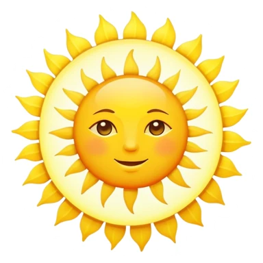 simple sun without face, just a yellow circle with rays sticker
