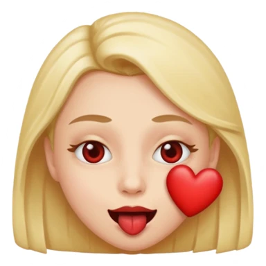 Heart eyes biting the lips sticker