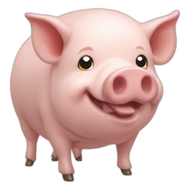Cochon qui nage sticker