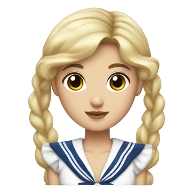 Sailor Moon with brown hair, brown eyes, fair skin sticker