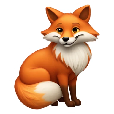 Heart with fox inside sticker