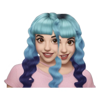 melanie martinez split dye hair sticker